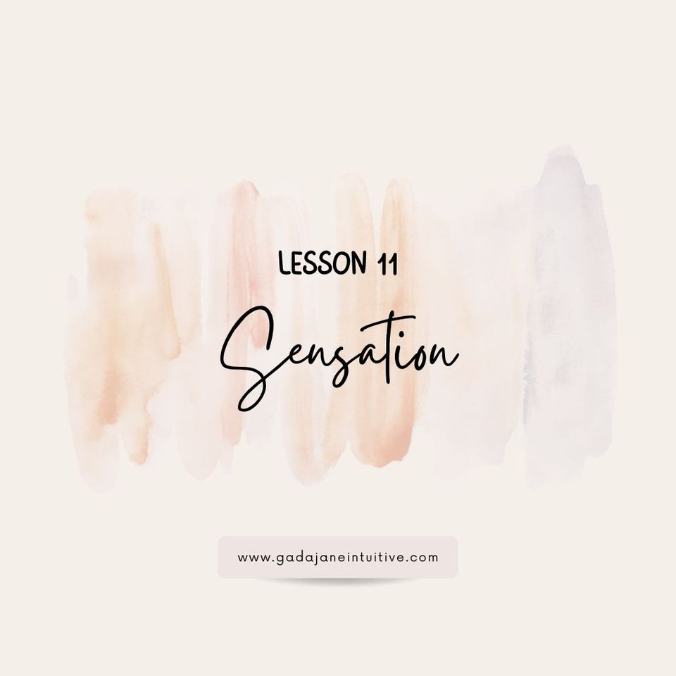 Lesson 11: Sensation